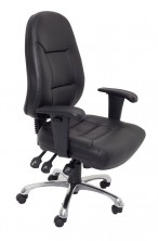 PU300 Ergonomic. Ergo 4 Lever. Seat Slide. Arms. Black PU Vinyl